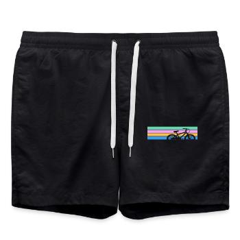 Radfahrer Fahrrad Geschenk Vintage - Badeshorts - Schwarz - Vorne - AI Model Male 185 light (185cm)
