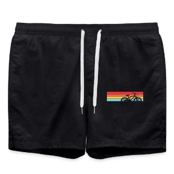 Bicycle Retro Vintage Cycling - Swim Trunks - black - Front - AI Model Male 185 light (185cm)