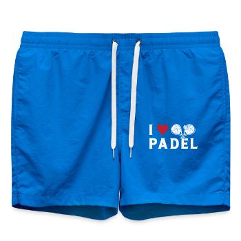 I Love Padel Valentinstag für den Padel-Spieler - Badeshorts - Cobalt blue - Vorne