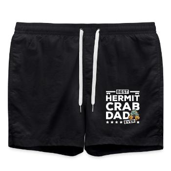 Fête des pères Meilleur papa bernard-l’ermite de tous les temps - Short de bain - noir - Devant - AI Model Male 185 light (185cm)