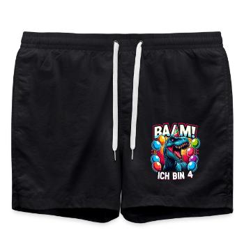 4 Jahre Geschenk Geburtstag Junge Mädchen - Badeshorts - Schwarz - Vorne - AI Model Male 185 light (185cm)
