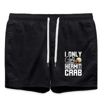 Je ne me soucie que de mon bernard-l’ermite - Short de bain - noir - Devant - AI Model Male 185 light (185cm)