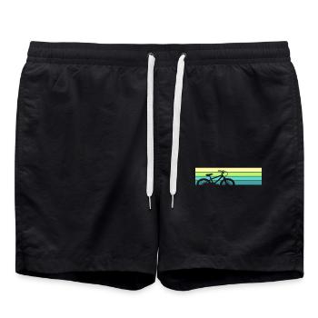 Fahrrad Vintage Radsport - Badeshorts - Schwarz - Vorne - AI Model Male 185 light (185cm)