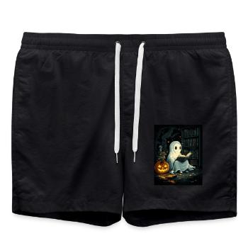 Cadeau d’Halloween Femmes Hommes Enfants Décoration - Short de bain - noir - Devant - AI Model Male 185 light (185cm)