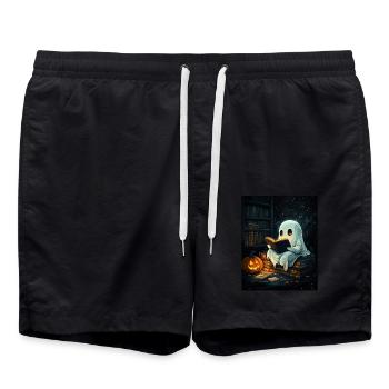 Cadeau d’Halloween Femmes Hommes Enfants Décoration - Short de bain - noir - Devant - AI Model Male 185 light (185cm)