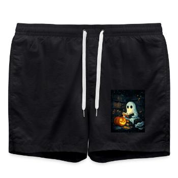 Halloween Gift Women Spirit Men Kids Decoration - Swim Trunks - black - Front - AI Model Male 185 light (185cm)