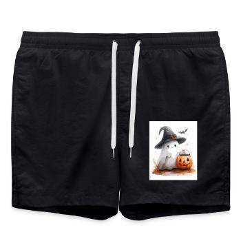 Halloween Gift Women Spirit Men Kids Decoration - Swim Trunks - black - Front - AI Model Male 185 light (185cm)