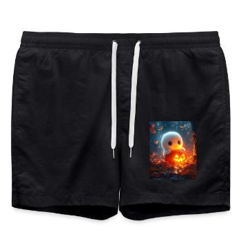 Cadeau d’Halloween Femmes Hommes Enfants Décoration - Short de bain - noir - Devant - AI Model Male 185 light (185cm)