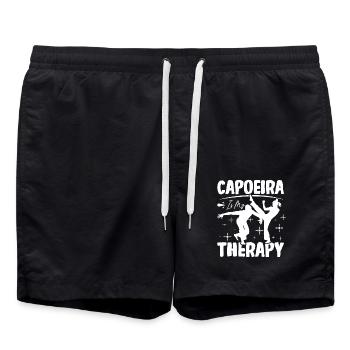 Capoeira is my therapy - Swim Trunks - black - Front - AI Model Male 185 light (185cm)