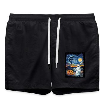 Cadeau d’Halloween Femmes Hommes Enfants Décoration - Short de bain - noir - Devant - AI Model Male 185 light (185cm)