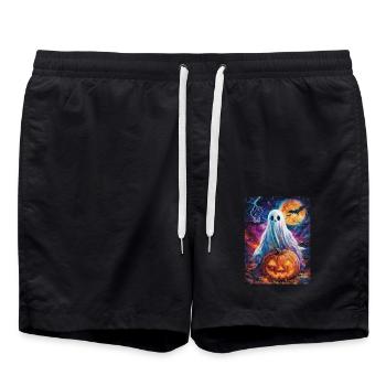 Cadeau d’Halloween Femmes Hommes Enfants Décoration - Short de bain - noir - Devant - AI Model Male 185 light (185cm)