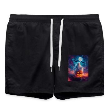 Cadeau d’Halloween Femmes Hommes Enfants Décoration - Short de bain - noir - Devant - AI Model Male 185 light (185cm)