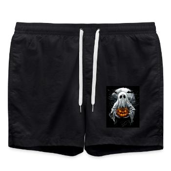 Cadeau d’Halloween Femmes Hommes Enfants Décoration - Short de bain - noir - Devant - AI Model Male 185 light (185cm)