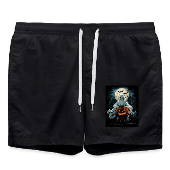 Cadeau d’Halloween Femmes Hommes Enfants Décoration - Short de bain - noir - Devant - AI Model Male 185 light (185cm)