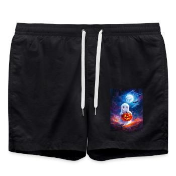Cadeau d’Halloween Femmes Hommes Enfants Décoration - Short de bain - noir - Devant - AI Model Male 185 light (185cm)