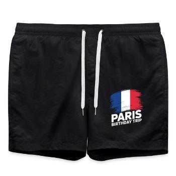 Voyage d’anniversaire à Paris Voyage en France - Short de bain - noir - Devant - AI Model Male 185 light (185cm)