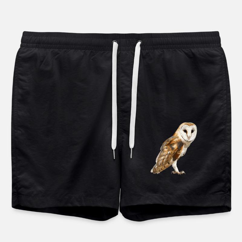 Barn Owl Schleiereulen Schleiereule - Badeshorts - Schwarz