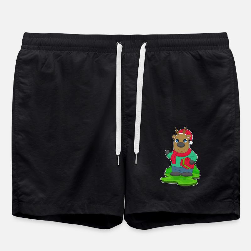 Reindeer Christmas Package - Swim Trunks - black