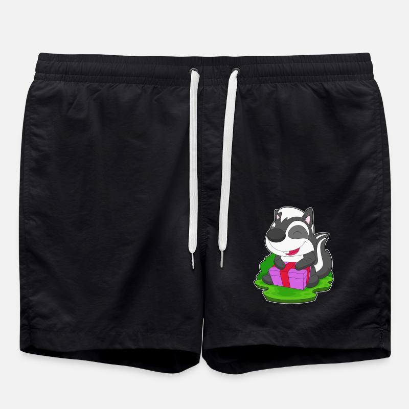 Skunk Christmas Package - Swim Trunks - black