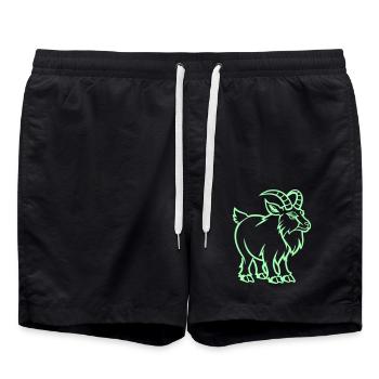 steinbock - Badeshorts - Schwarz - Vorne - AI Model Male 185 light (185cm)