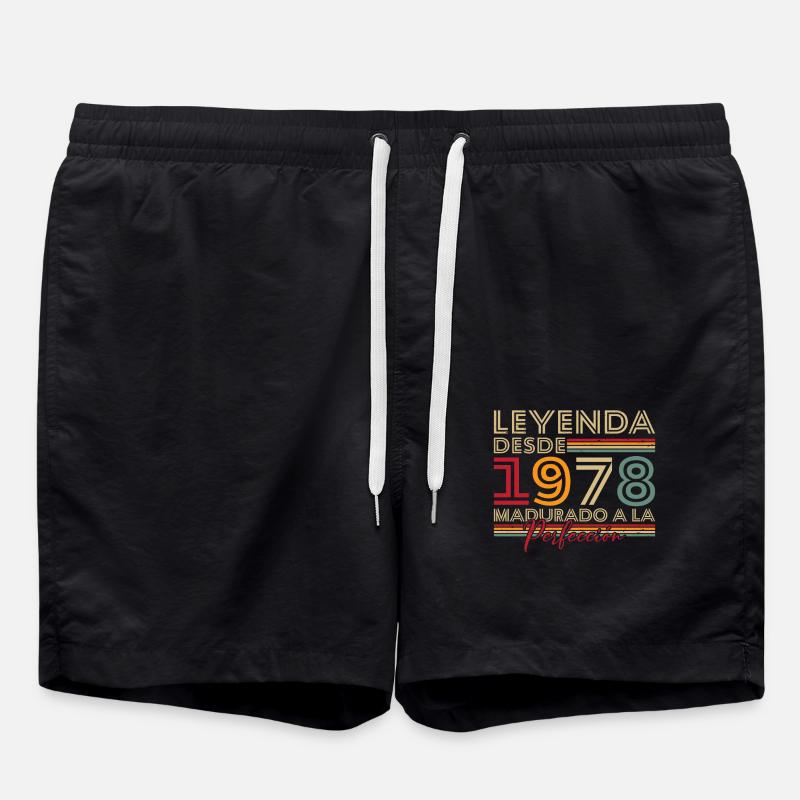 Légende depuis 1978 Cadeau d’anniversaire - Short de bain - noir
