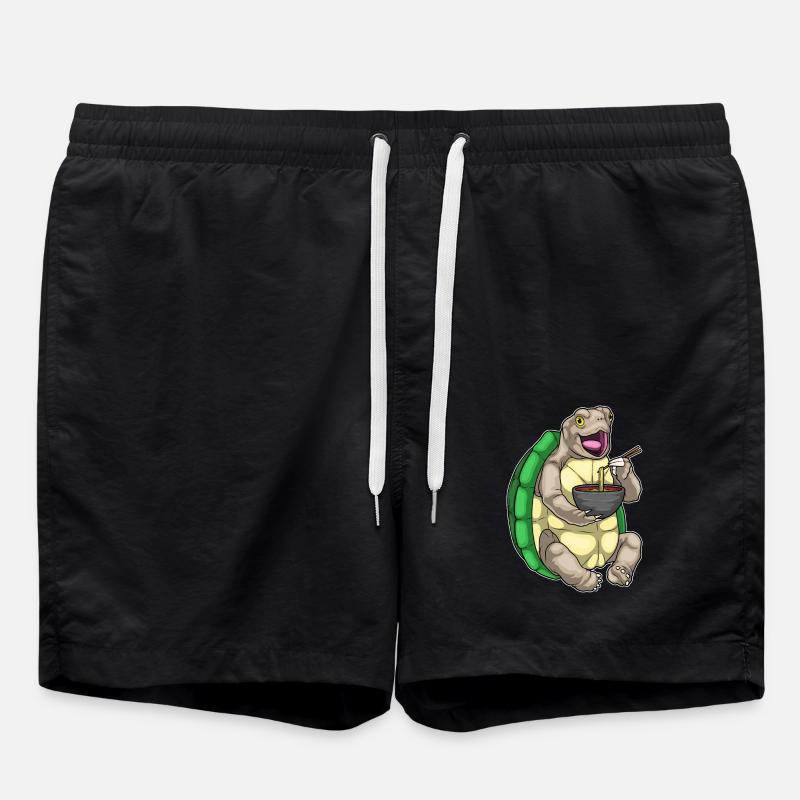 Turtle Bowl Ramen - Swim Trunks - black