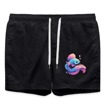 Bettas Betta Fisch Betta - Badeshorts - Schwarz - Vorne - AI Model Male 185 light (185cm)