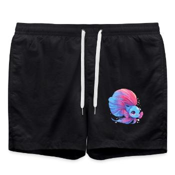 Bettas Betta Fisch Betta - Badeshorts - Schwarz - Vorne - AI Model Male 185 light (185cm)