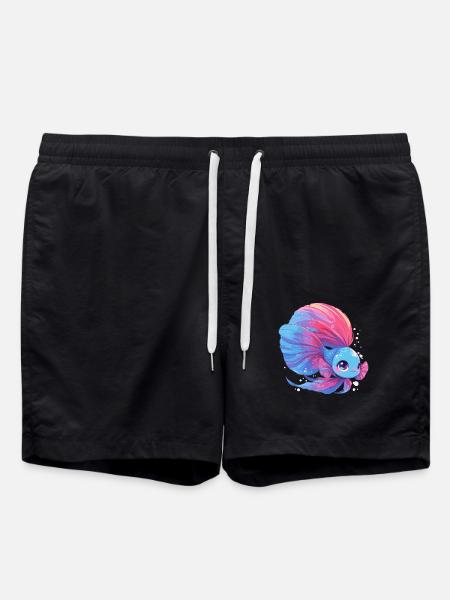 Bettas Betta Fish Betta - Swim Trunks - black