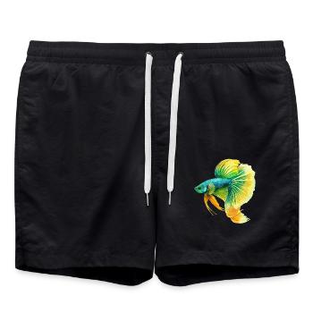 Bettas Betta Fisch Betta - Badeshorts - Schwarz - Vorne - AI Model Male 185 light (185cm)