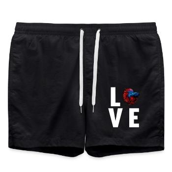 Bettas Betta Fisch Betta - Badeshorts - Schwarz - Vorne - AI Model Male 185 light (185cm)