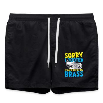 Tuba désolé je l’ai fait Sortir De Mes Cuivres - Short de bain - noir - Devant - AI Model Male 185 light (185cm)
