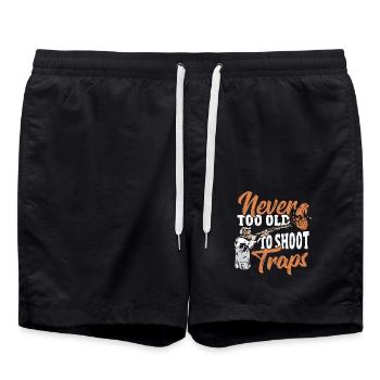 Clay Sport Trapshooting Shooter Shooting - Badeshorts - Schwarz - Vorne - AI Model Male 185 light (185cm)