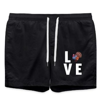 Turquie Dindes Turquie - Short de bain - noir - Devant - AI Model Male 185 light (185cm)