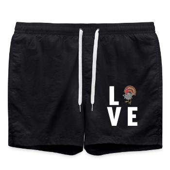 Turquie Dindes Turquie - Short de bain - noir - Devant - AI Model Male 185 light (185cm)