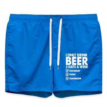 I only drink beer 3 day a week - Swim Trunks - cobalt blue - Front