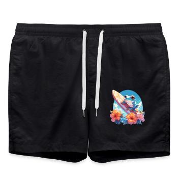 Tree Frog Laubfrösche Laubfrosch - Badeshorts - Schwarz - Vorne - AI Model Male 185 light (185cm)