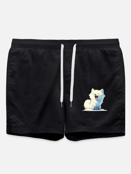 Arctic Fox Polarfüchse Polarfuchs - Swim Trunks - black
