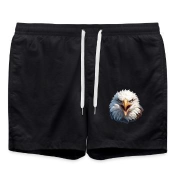 Pygargue à tête blanche Weißkopfseeadler - Short de bain - noir - Devant - AI Model Male 185 light (185cm)