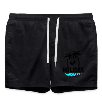 Palmiers Relax Vacances - Short de bain - noir - Devant - AI Model Male 185 light (185cm)