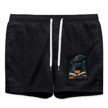 Halloween Gift Women Cat Men Kids Decoration - Swim Trunks - black - Front - AI Model Male 185 light (185cm)