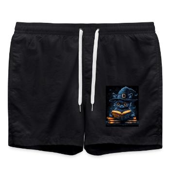 Halloween Gift Women Cat Men Kids Decoration - Swim Trunks - black - Front - AI Model Male 185 light (185cm)