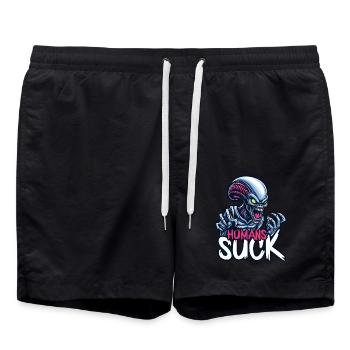 Les humains sont nuls - Short de bain - noir - Devant - AI Model Male 185 light (185cm)