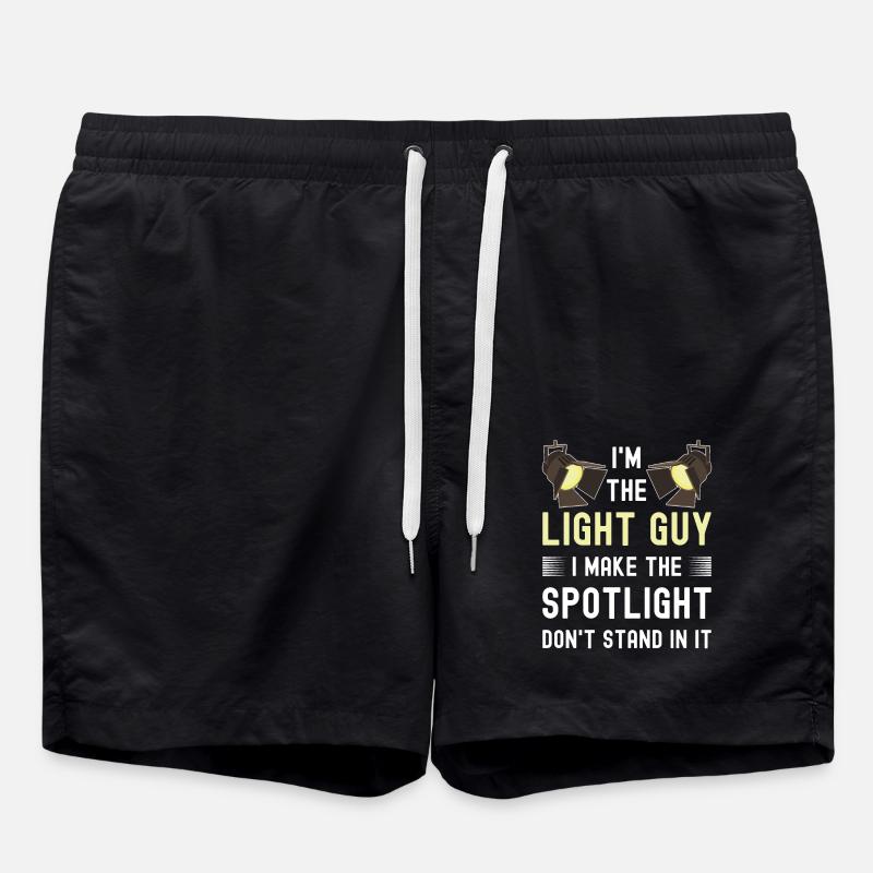 Lustiger Lichttechniker - Badeshorts - Schwarz
