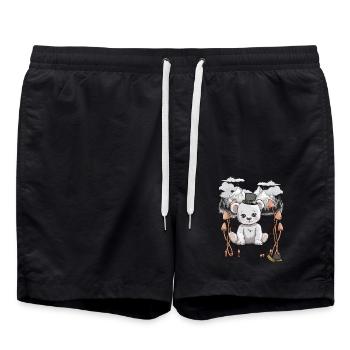 Teddy Bear Tyrolean Tyrol Austria Hammock Bear - Swim Trunks - black - Front - AI Model Male 185 light (185cm)