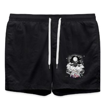 Hase Alpinisme Montagnes Alpinistes Tyroliennes - Short de bain - noir - Devant - AI Model Male 185 light (185cm)