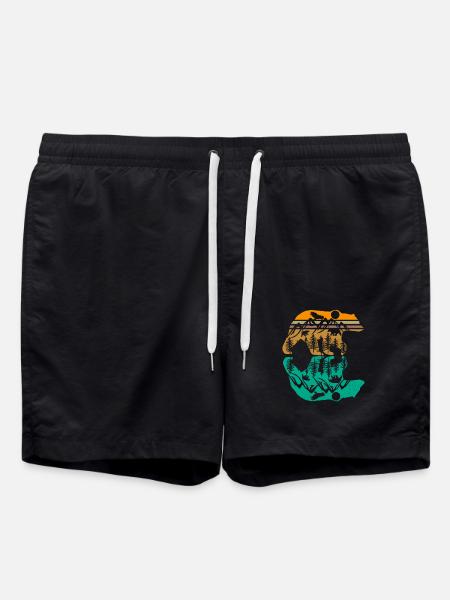 Mountains And Outdoor Lovers - Swim Trunks - black