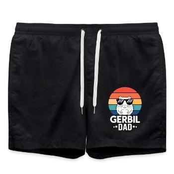 Gerbil Saying Gerbil Dad Funny Gerbil Gift - Swim Trunks - black - Front - AI Model Male 185 light (185cm)