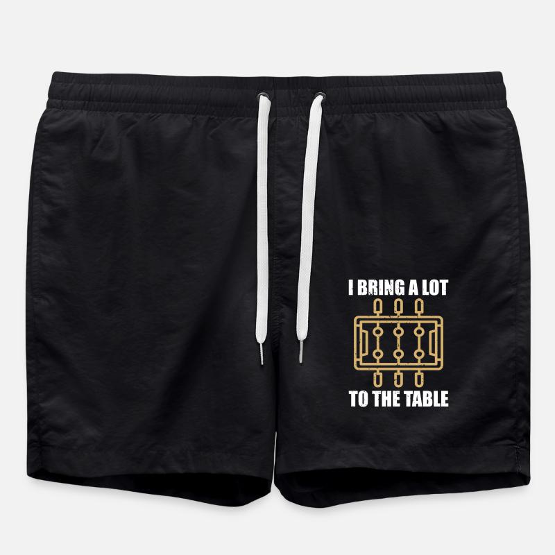 Table Soccer Funny Foosball - Swim Trunks - black
