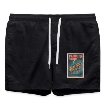 Skateboard Zombie Dog: Punk is Dead - Swim Trunks - black - Front - AI Model Male 185 light (185cm)